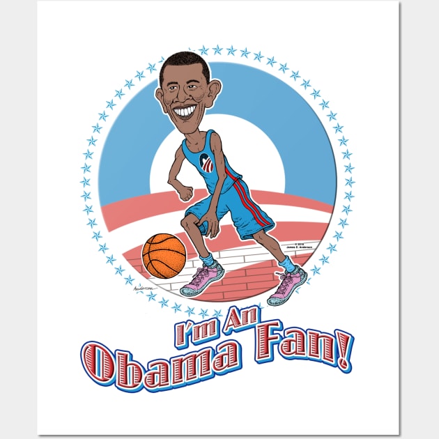 Obama Fan Wall Art by JEAndersonArt